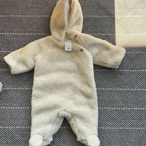 Bonpoint 100% Cotton (Size, 6 months) White, Winter Onesie